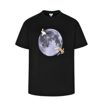 25ss Moon Embroidered Rabbit Short Sleeve