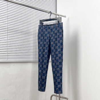 cotton jacquard trousers