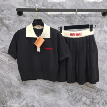 Simple lapel  short sleeve suit