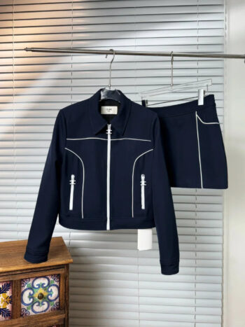 Lapel zipper suit