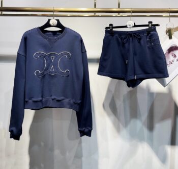 Casual lazy sweater + shorts set