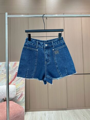 25SS Retro design embroidered high waisted three-dimensional cut shorts