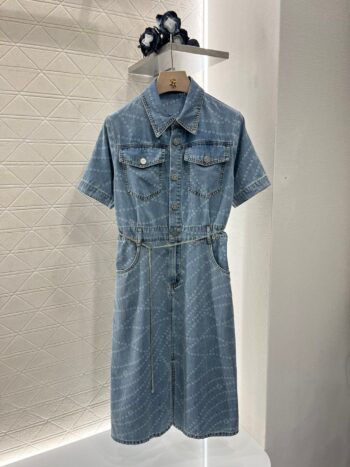 25SS Chain denim dress