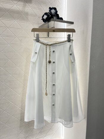 25SS Waist chain placket half skirt