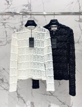 25SS Lace long sleeved top