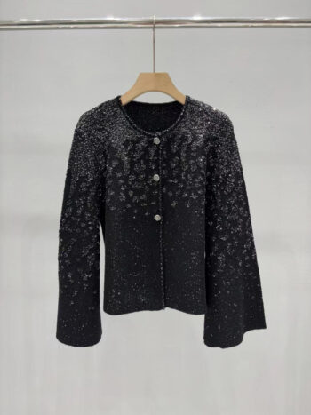 25ss Sparkling special yarn knitted cardigan