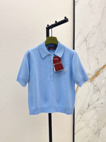 25SS Collar short sleeved top