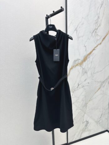 25SS Ribbon decoration sleeveless dress