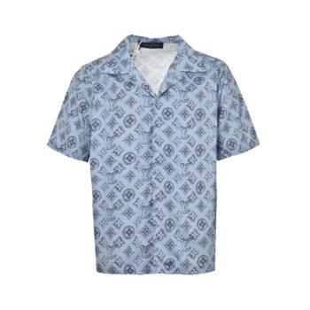 24ss full print presbyopia silk suit short sleeved shirt