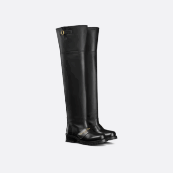 Belt buckle motorcycle over-the-knee boots