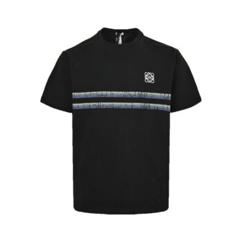 25SS Color block belt printed crew neck short sleeves
