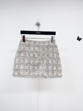 houndstooth woven skirt