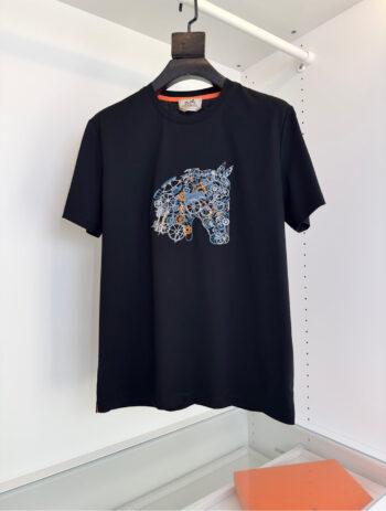 25SS Themed embroidered round neck short-sleeved T-shirt