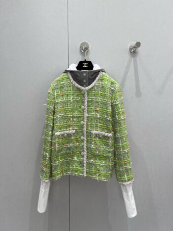 Detachable tweed hooded jacket