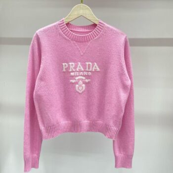 Round neck letter jacquard simple pullover knitted sweater