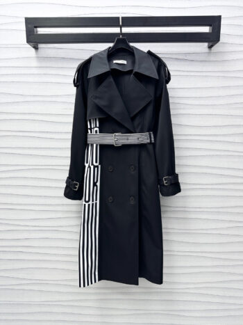 long coat with printed belt