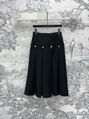 High-waisted pleated half-body skirt