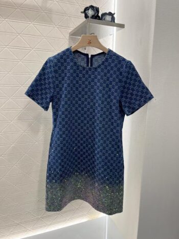 2025 New Heavy Industry Hot Diamond Jacquard Dress