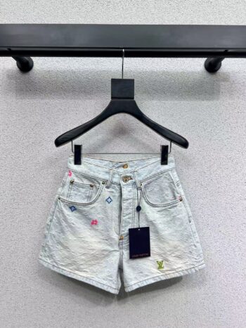 25ss jacquard all over logo candy series denim shorts