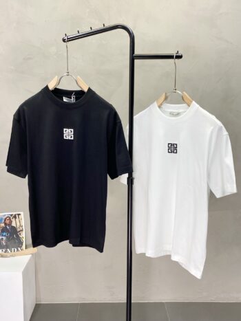 25ss Casual short-sleeved shirt with embroidered logo on chest