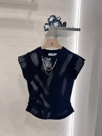 25SS New Round Neck Knitted Short Sleeve Wool Material