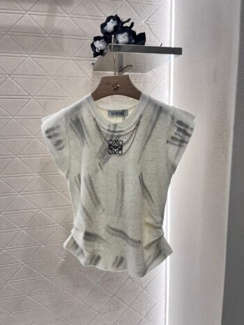 25SS New Round Neck Knitted Short Sleeve Wool Material