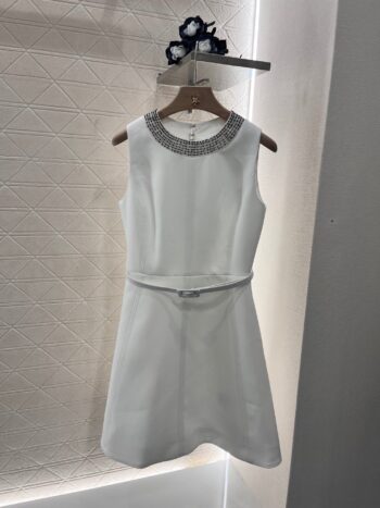 25ss Beaded Belt Vest Dress