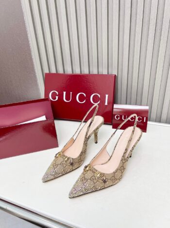Classic pattern diamond stiletto high heels