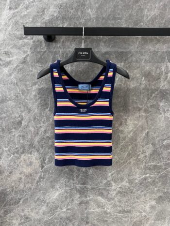 P 25 Colorful Striped Knit Vest