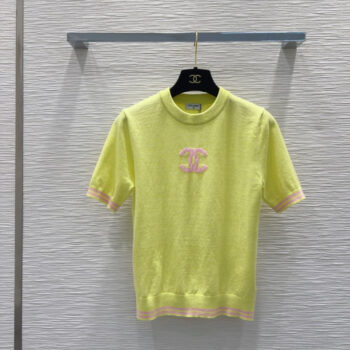 Double C jacquard knitted short sleeves