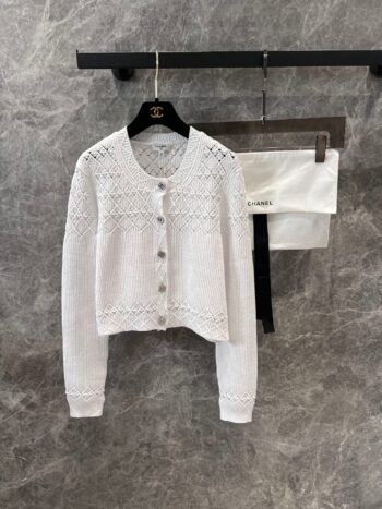 C 25 Early spring new diamond hollow crochet cardigan