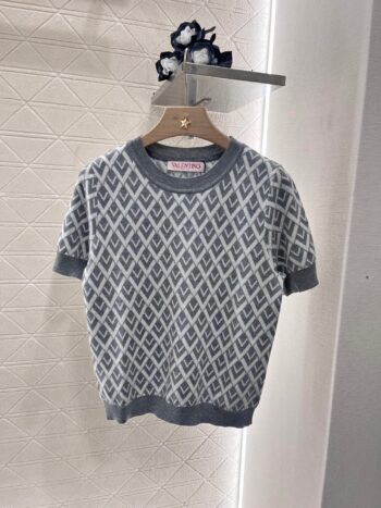 25 round neck jacquard knitted short sleeves