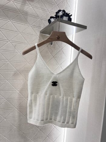 Knitted vest with camisole