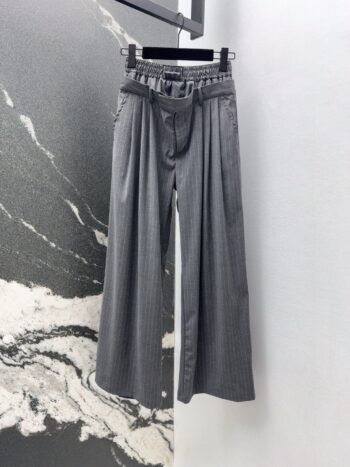 25 Early spring new arrival waist design workwear style pleated straight pants