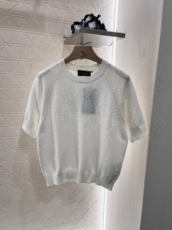 Hollow knit short sleeves