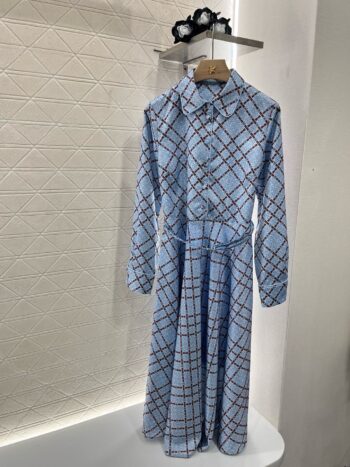 25ss new product printed belt dress