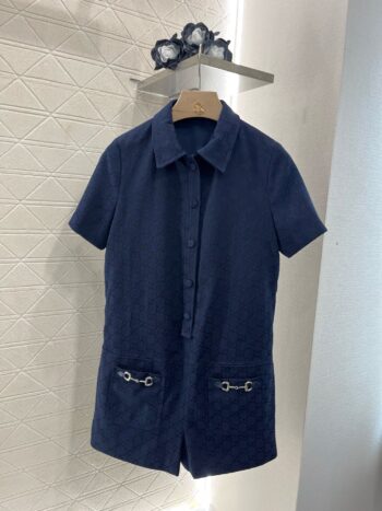 25ss new product lapel jacquard dress