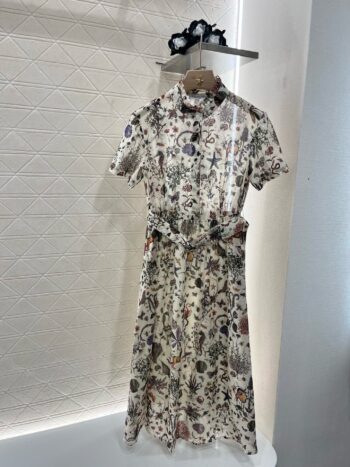 25ss new product printed belt dress