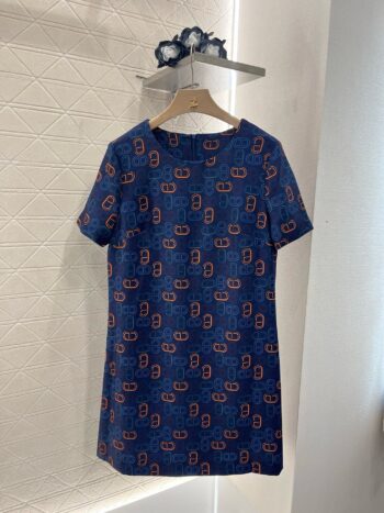 25SS new round neck short sleeve dress