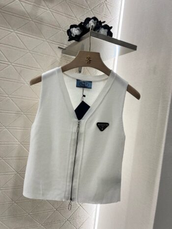 25SS New Arrival Zipper Knit Vest