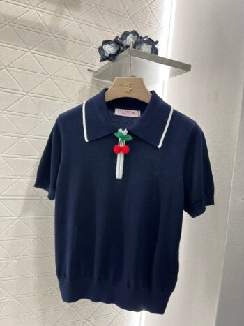 25ss New arrival Lapel polo cherry short sleeve