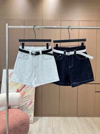 C Rhinestone Denim Shorts