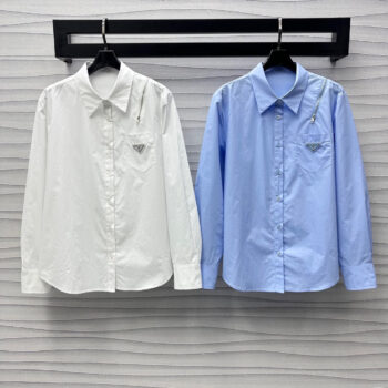 P 25Lapels Zippers Shirts