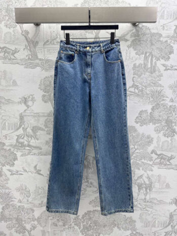25 New Arrivals Letter Embroidered Denim Pants