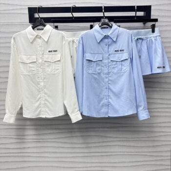 M 25 Lapel Shirt + Half Skirt Set