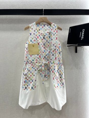L 25 Color Clash Vest Dress