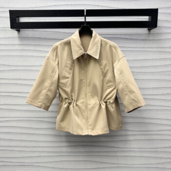 25 New Arrivals Lapel Mid-Sleeve Drop Shoulder Jacket