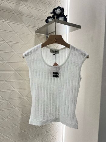 25ss New Arrival Hollow Lace Knitted Vest