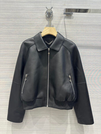 24 Lychee patterned lambskin lapel jacket jacket