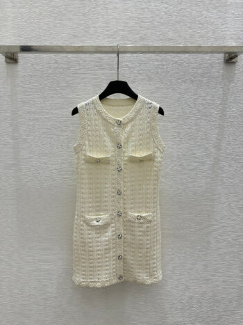 C 25 Wispy Embossed Weave Vest Dress